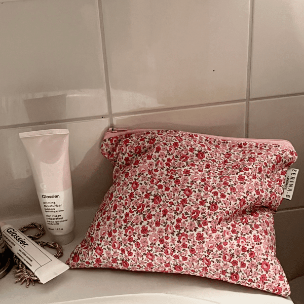 Flat pouch S - Pink Roses