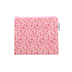Flat pouch S - Pink Roses