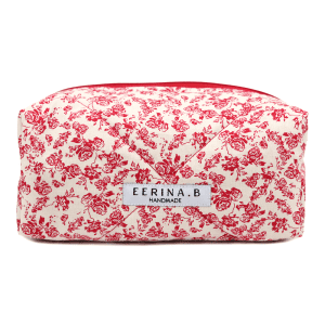 Toilettas M - Vintage Velvet Roses Dark Red