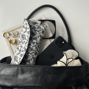 Glasses Case - Vintage Velvet Roses Navy Blue