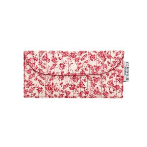 Glasses Case - Vintage Velvet Roses Dark Red