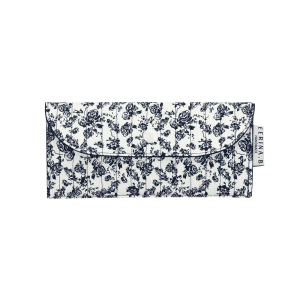 Glasses Case - Vintage Velvet Roses Navy Blue