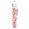Long Keychain - Vintage Velvet Roses Dark Red