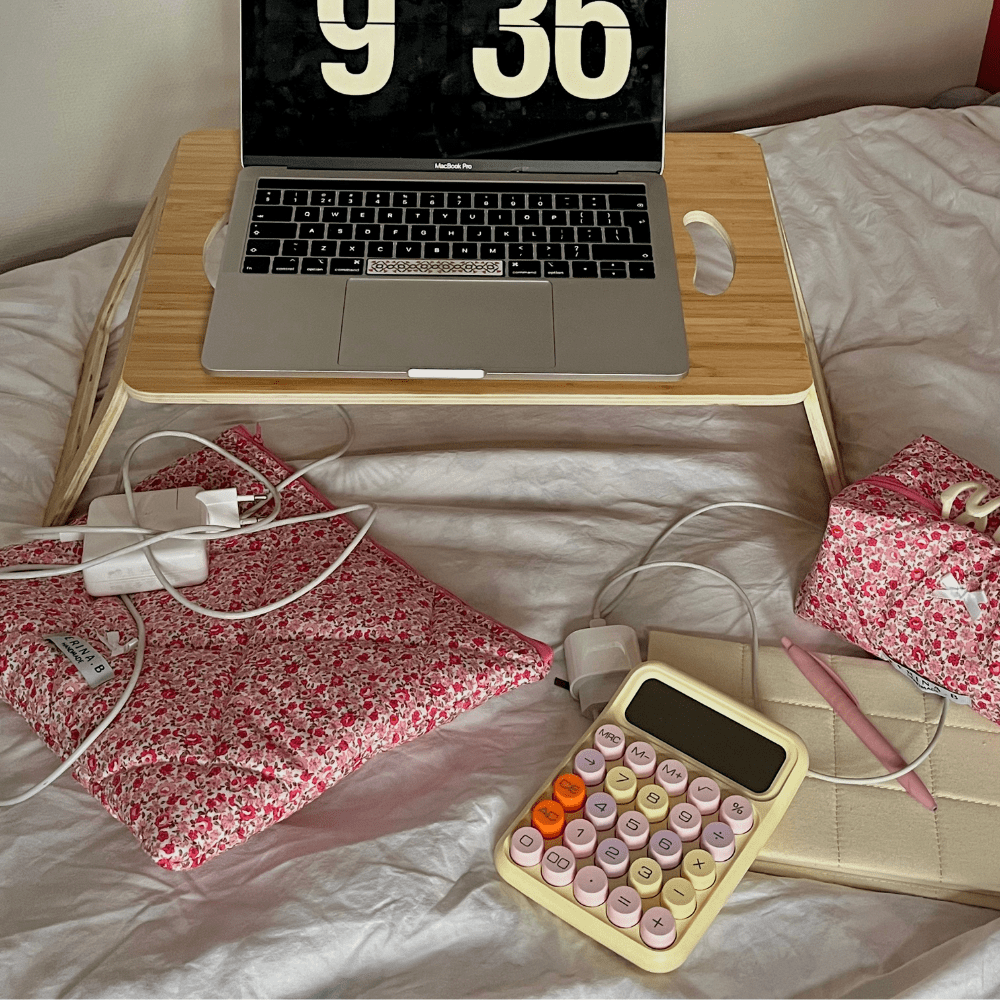 matchende set laptophoes en toilettas